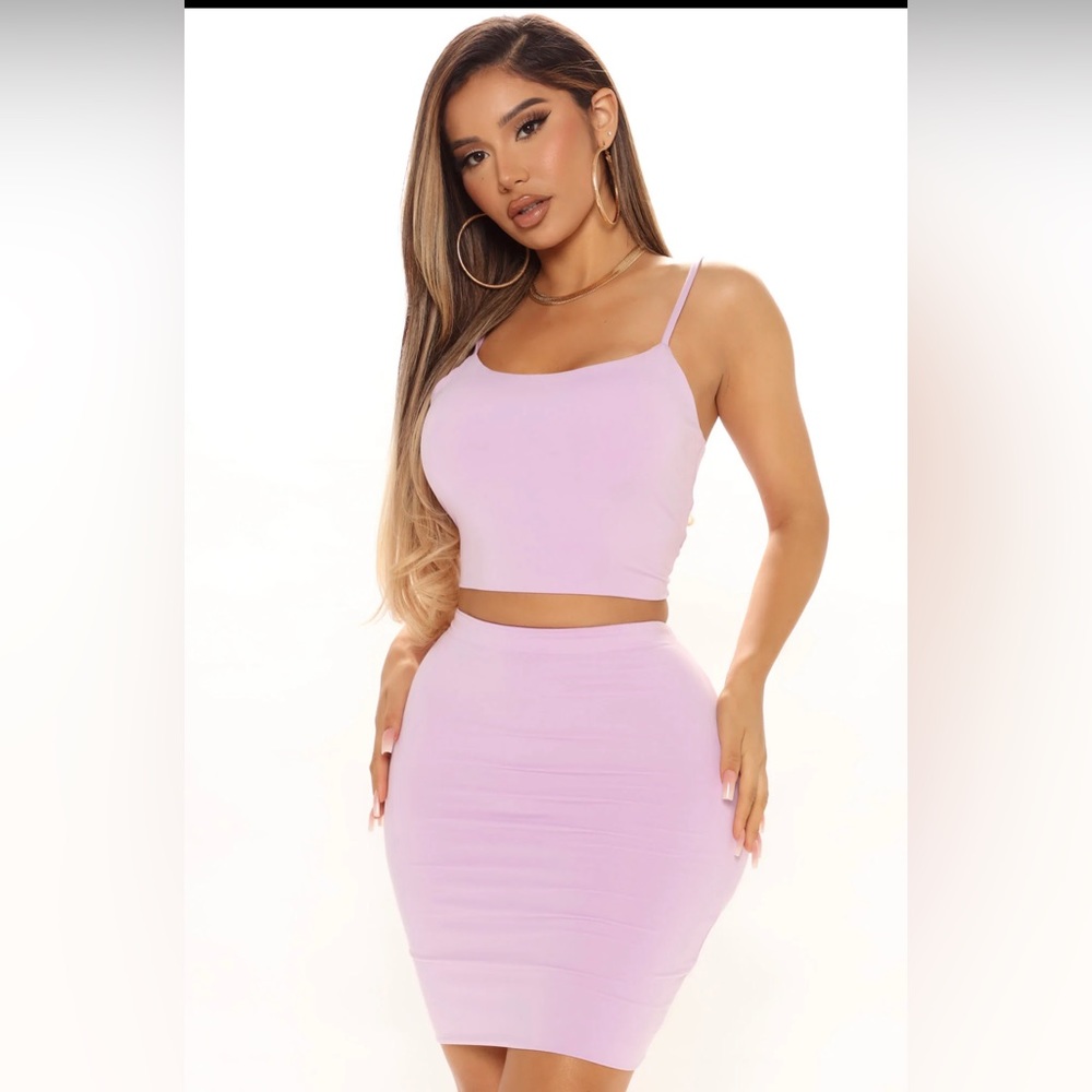 Fashion Nova Meet at Nine Skirt Set - Lavender